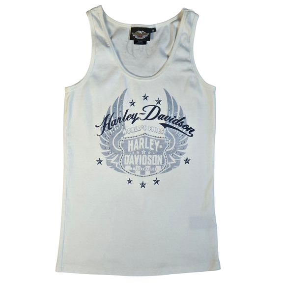 Harley Davidson Rhinestone Tank Top Size Medium - Picture 1 of 9